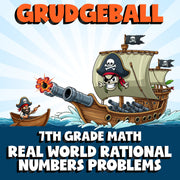 Real World Rational Numbers Problems GRUDGEBALL Math Game - No Prep Grade 7