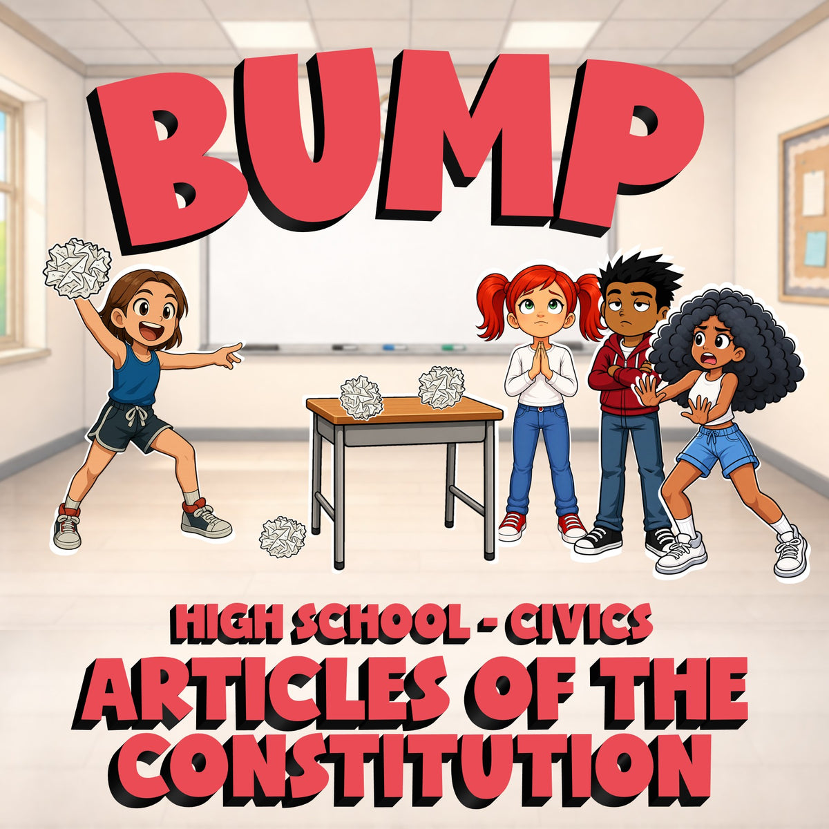Articles of the Constitution BUMP Civics Game - No Prep Review Activity
