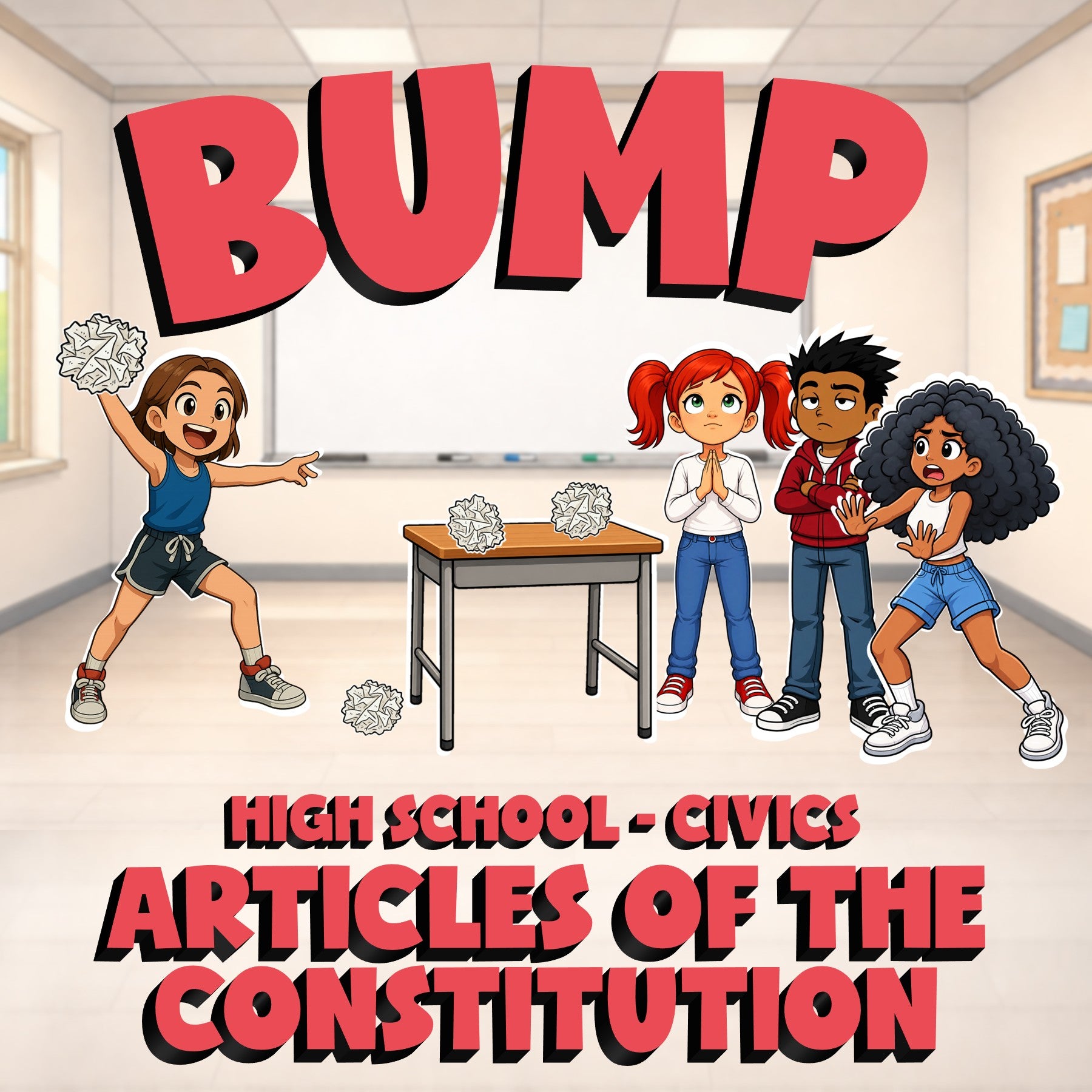 Articles of the Constitution BUMP Civics Game - No Prep Review Activity