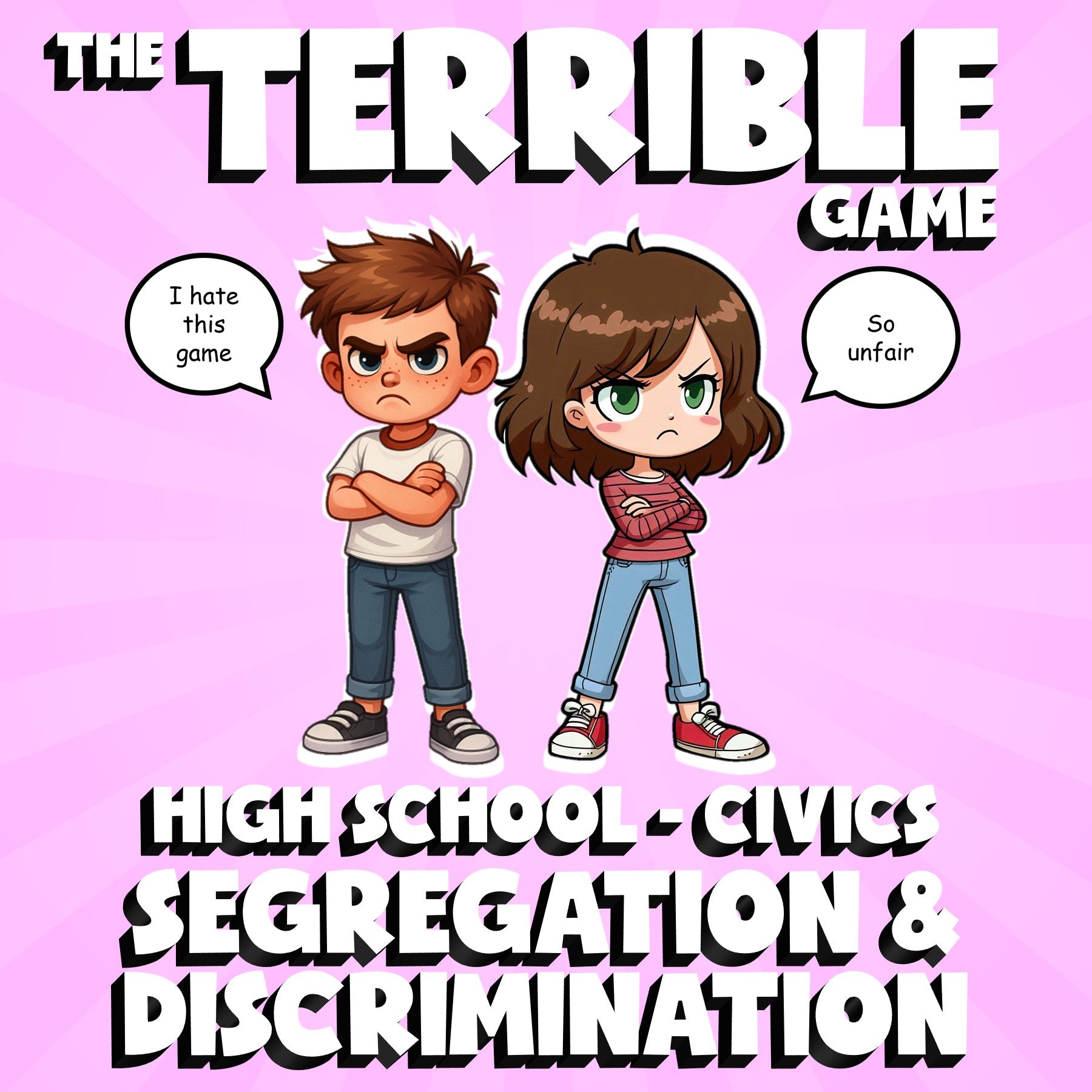 Segregation & Discrimination THE TERRIBLE GAME - No Prep Civics Review Activity