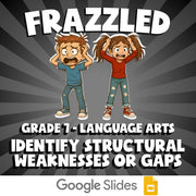 Identify Structural Weaknesses or Gaps FRAZZLED ELA Game - No Prep Grade 7