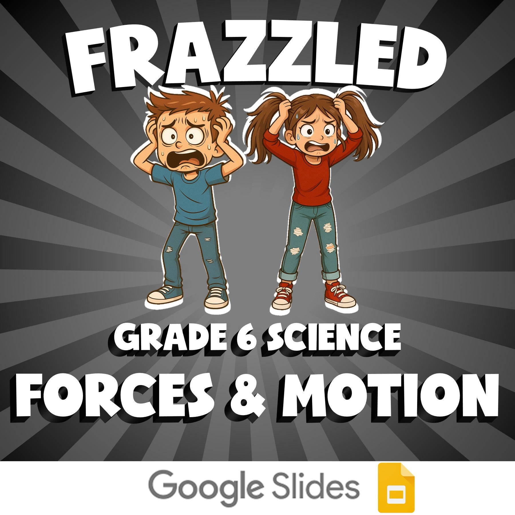 Forces & Motion FRAZZLED Science Game - No Prep Grade 6 Review Activity