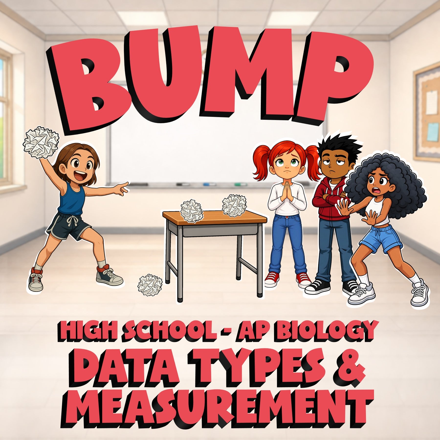 Data Types & Measurement BUMP Science Game - No Prep AP Biology Review Activity