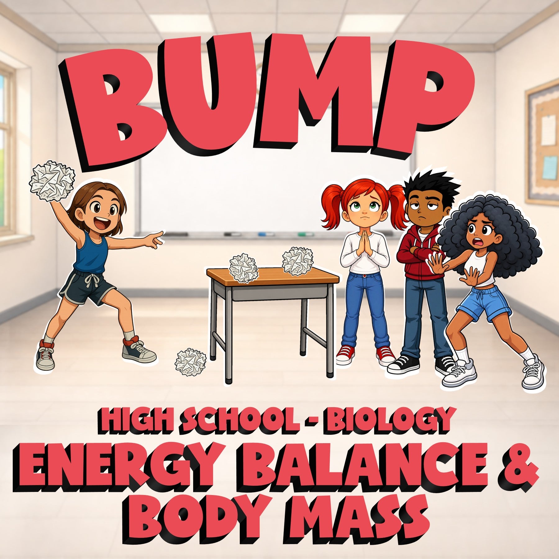 Energy Balance & Body Mass BUMP Science Game - No Prep Biology Review Activity