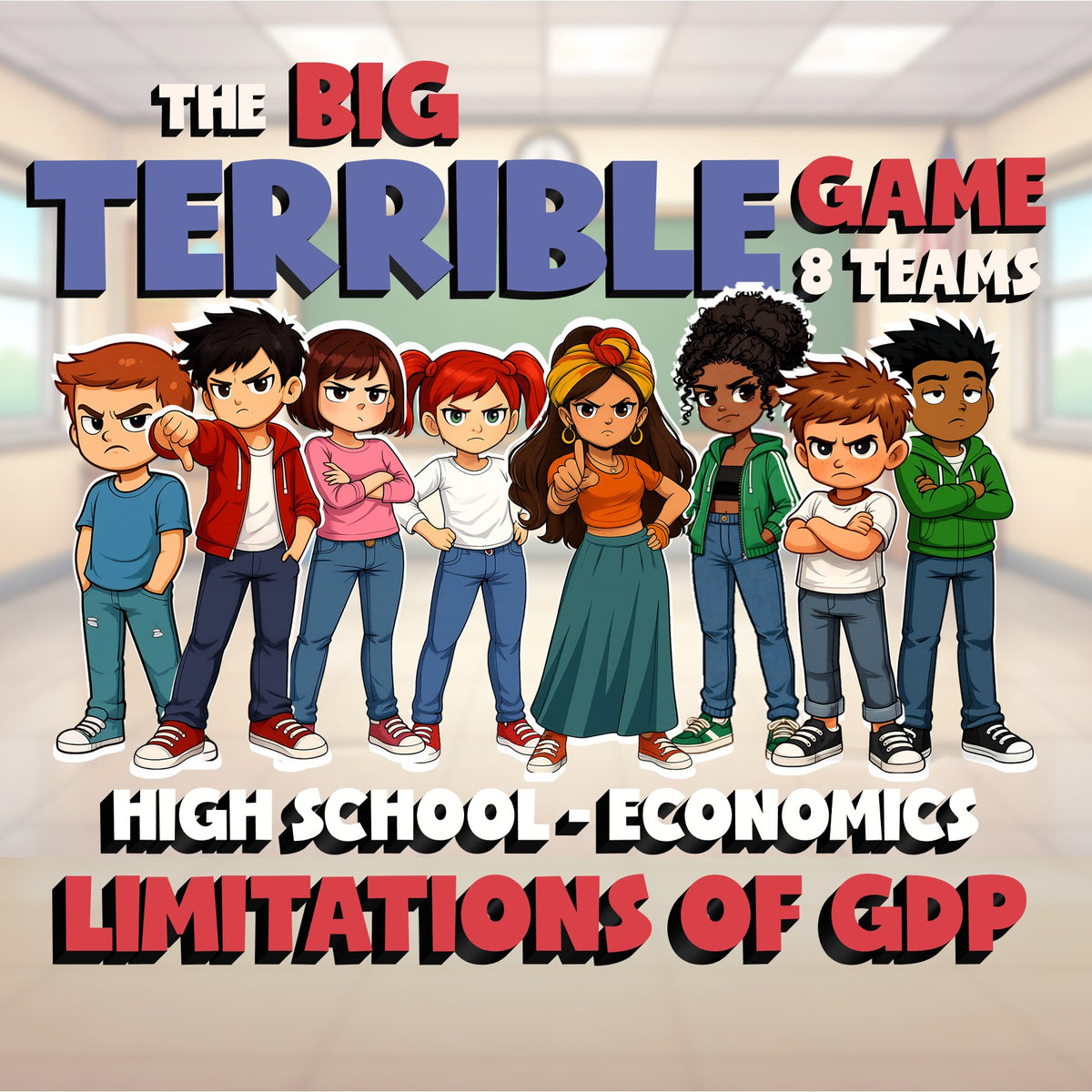 Limitations of GDP BIG TERRIBLE GAME - No Prep Economics Review Activity