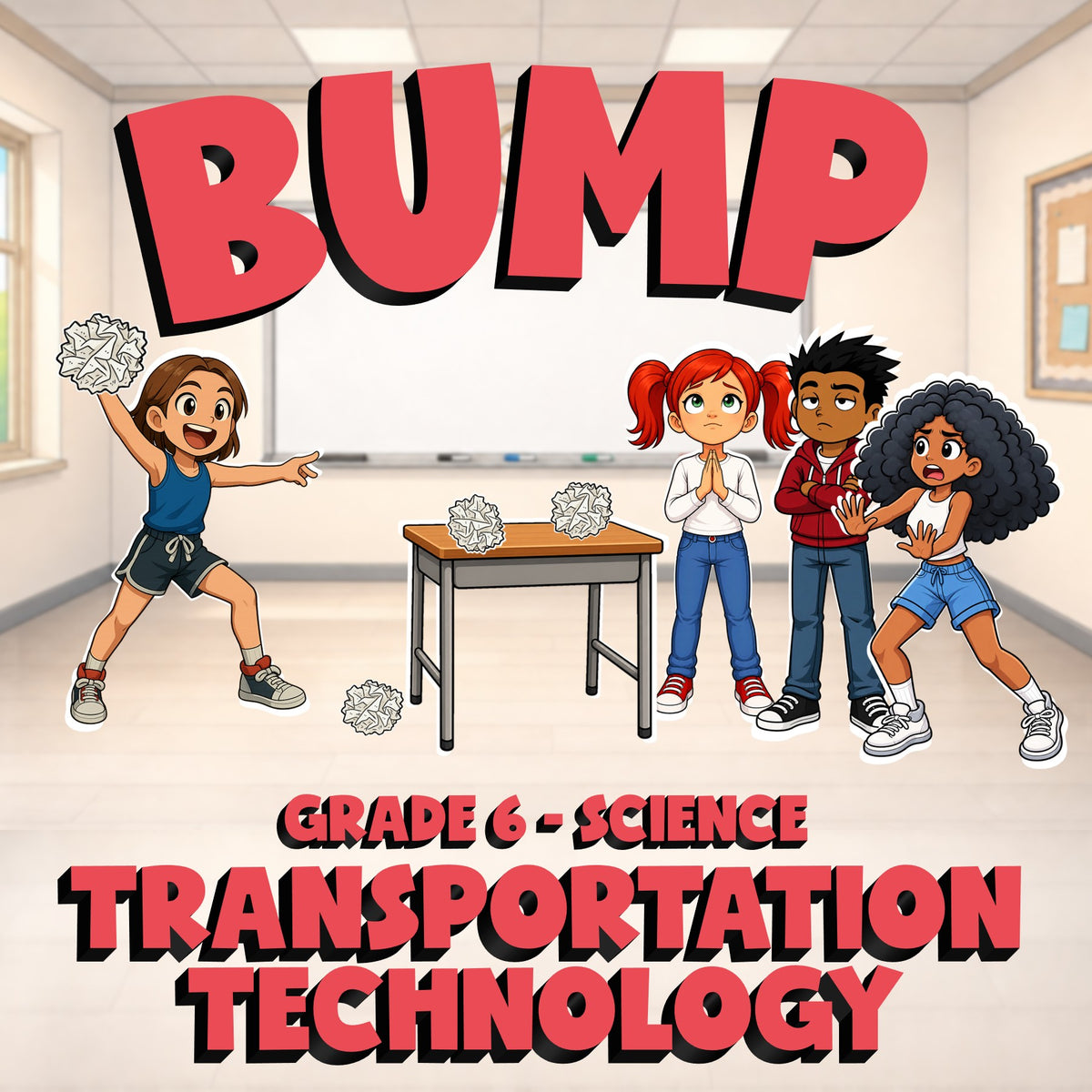 Transportation Technology BUMP Science Game - No Prep Grade 6 Review Activity