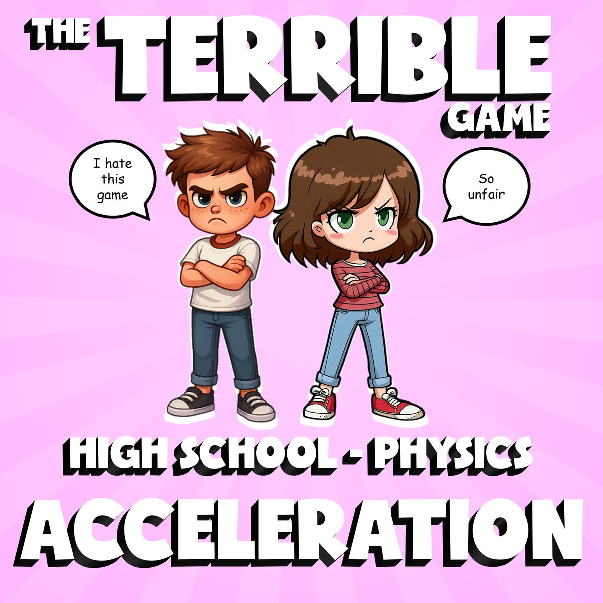 Acceleration THE TERRIBLE GAME - No Prep Physics Science Review Activity