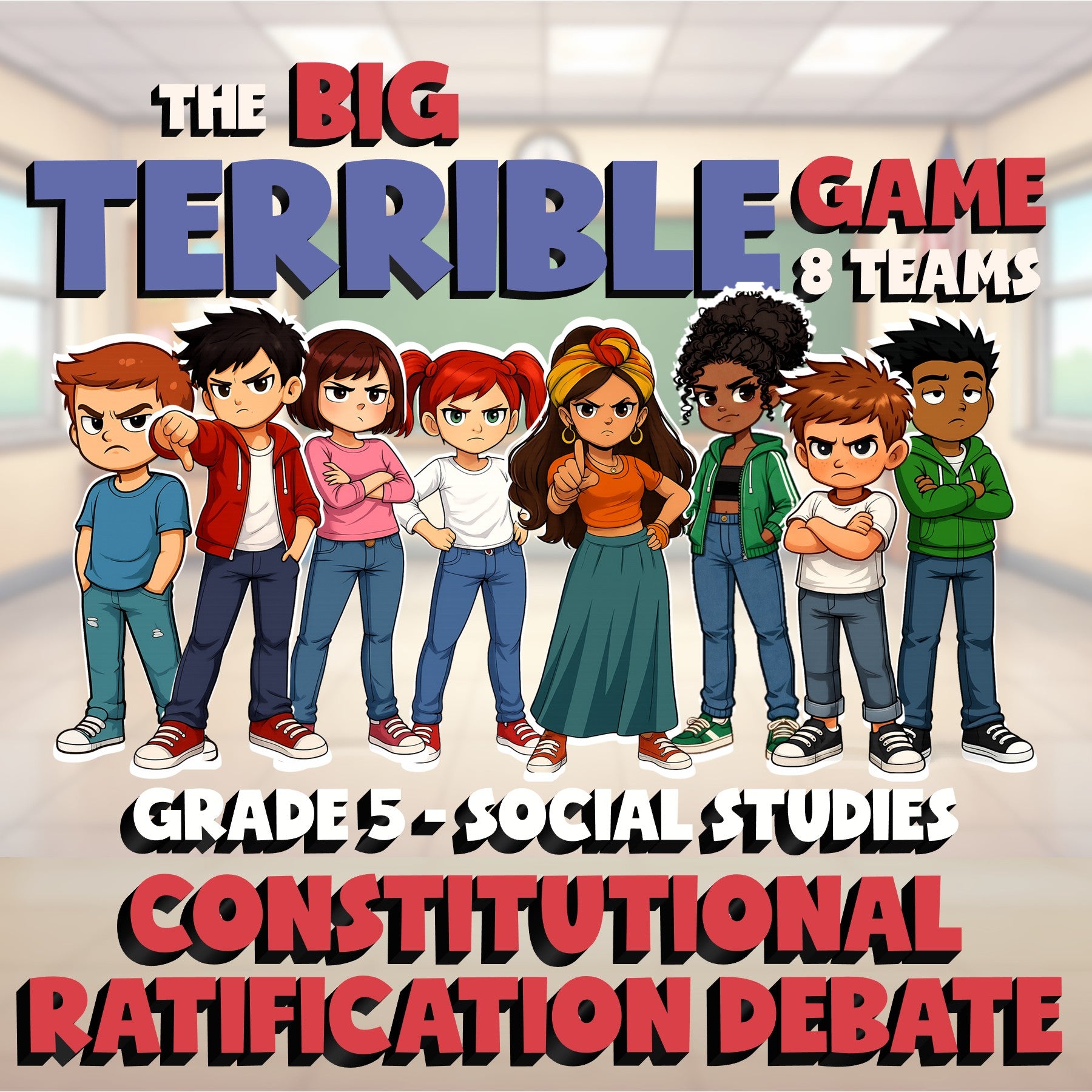 Constitutional Ratification Debate BIG TERRIBLE GAME - Grade 5 Socials Review