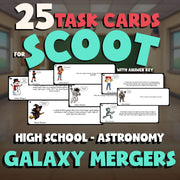 Galaxy Mergers SCOOT TASK CARDS Science Game - No Prep Astronomy Review Activity