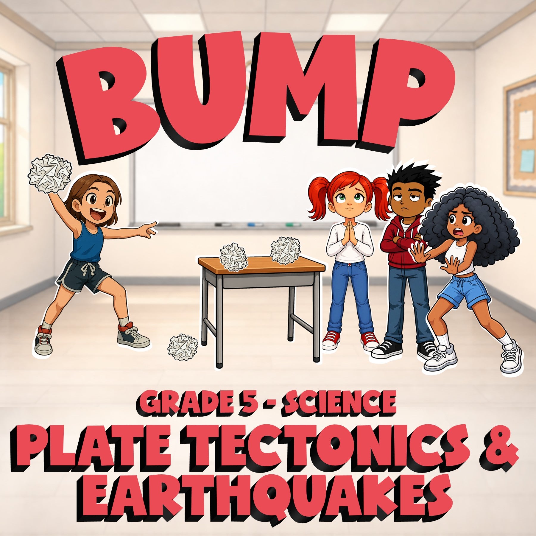 Plate Tectonics & Earthquakes BUMP Science Game - No Prep Grade 5 Review