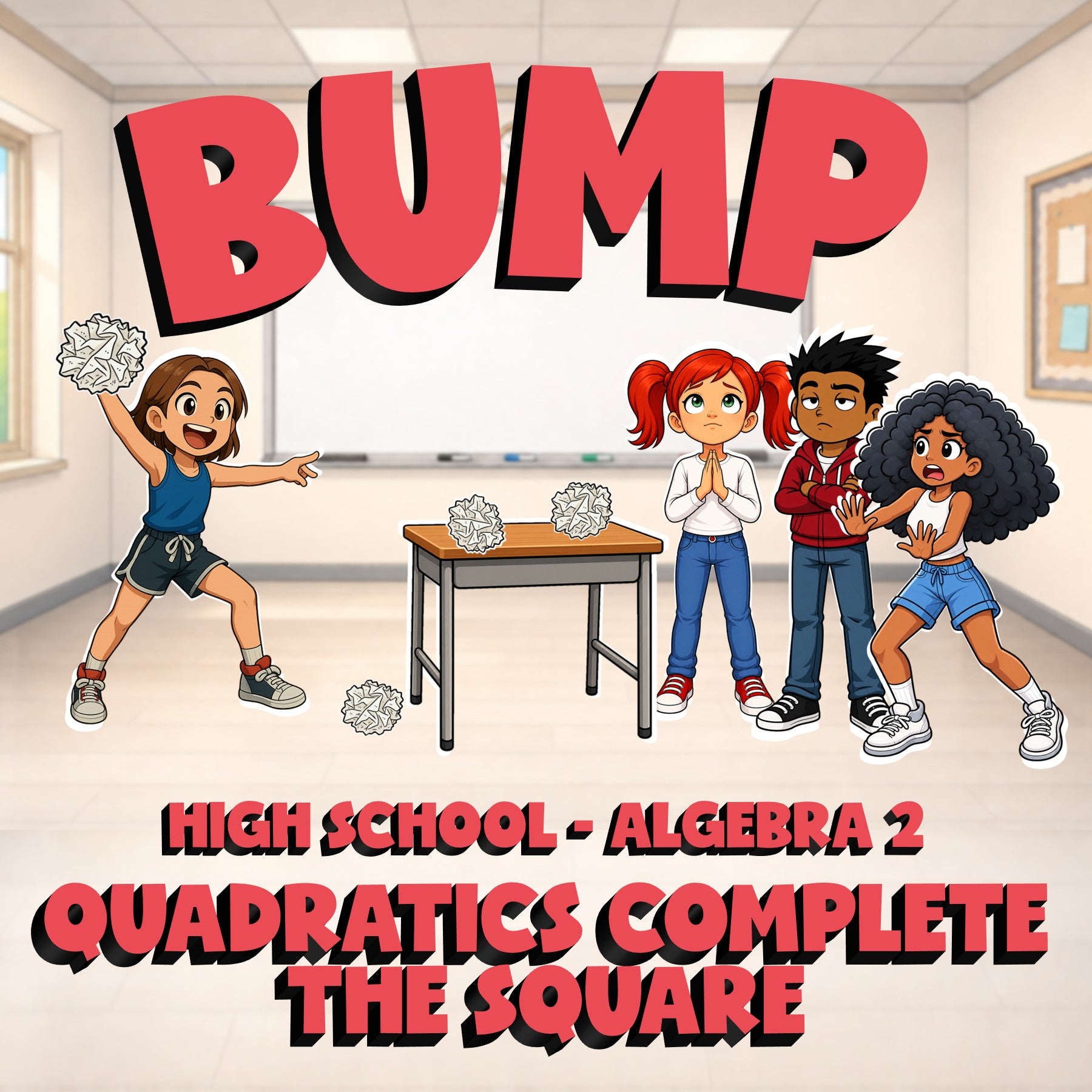 Quadratics Complete the Square BUMP Math Game - No Prep Algebra 2 Review