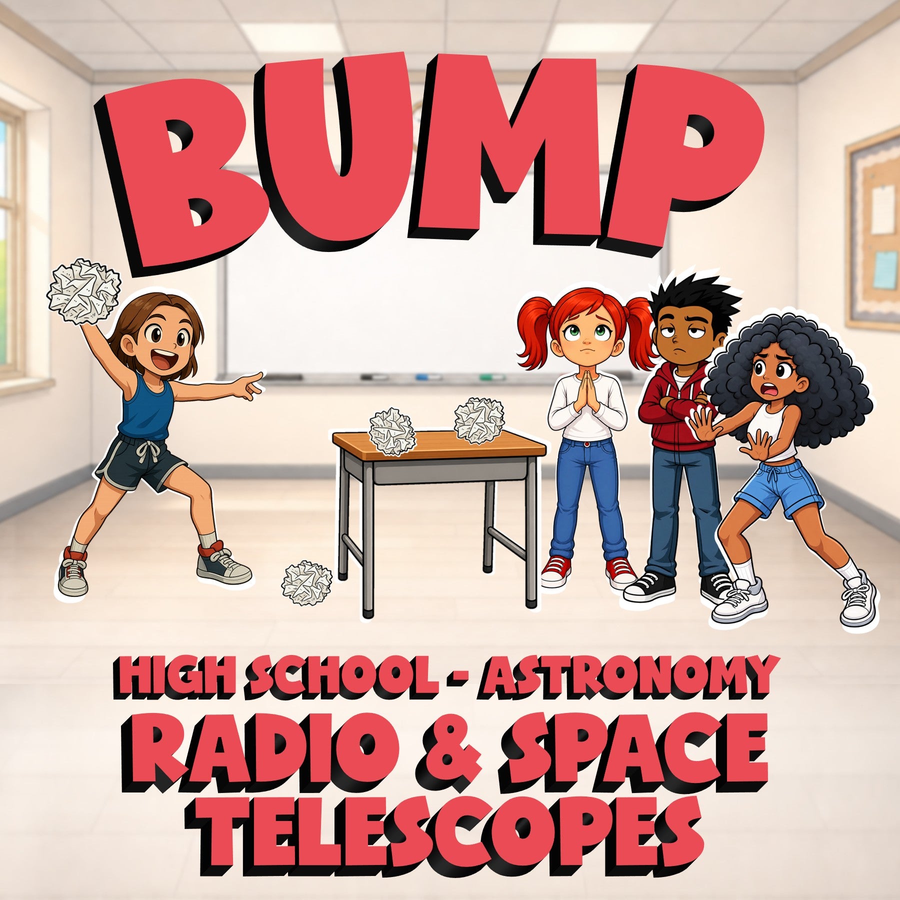 Radio & Space Telescopes BUMP Science Game - No Prep Astronomy Review Activity