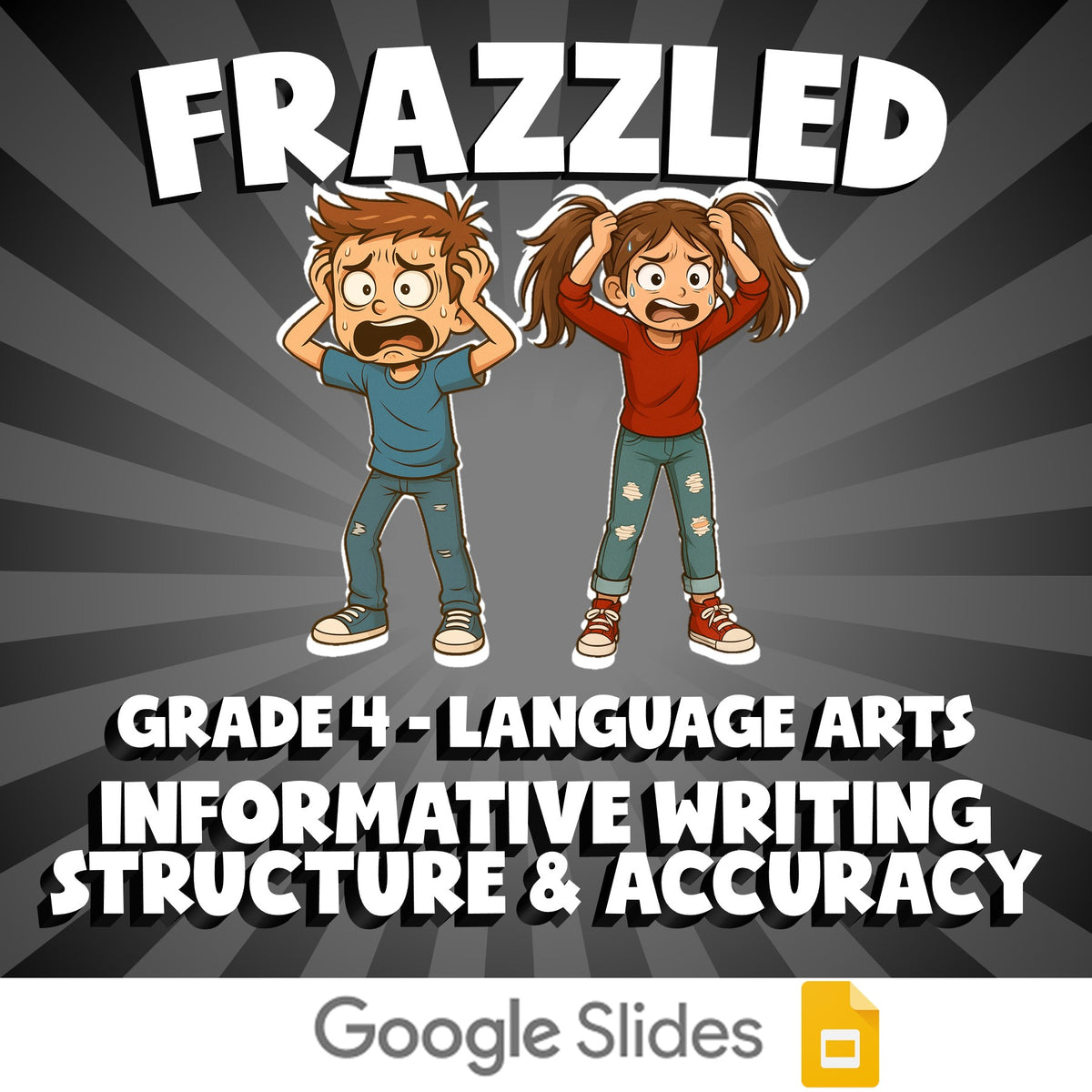 Informative Writing Structure & Accuracy FRAZZLED ELA Game - No Prep Grade 4