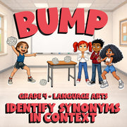 Identify Synonyms in Context BUMP ELA Game - No Prep Grade 4 Review Activity