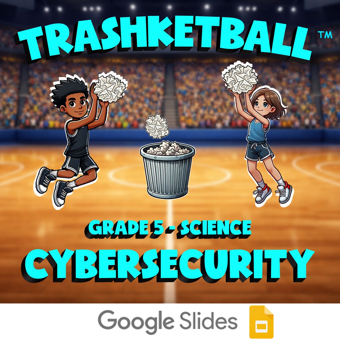 Cybersecurity TRASHKETBALL Science Game - No Prep Grade 5 Review Activity