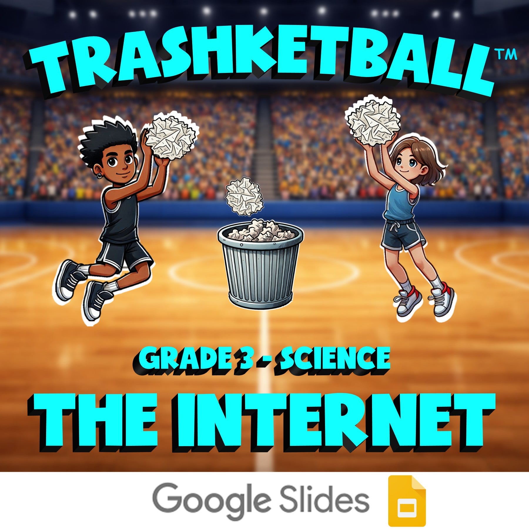 The Internet TRASHKETBALL Science Game - No Prep Grade 3 Review Activity