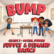 Supply & Demand Basics BUMP Socials Game - No Prep Grade 3 Review Activity