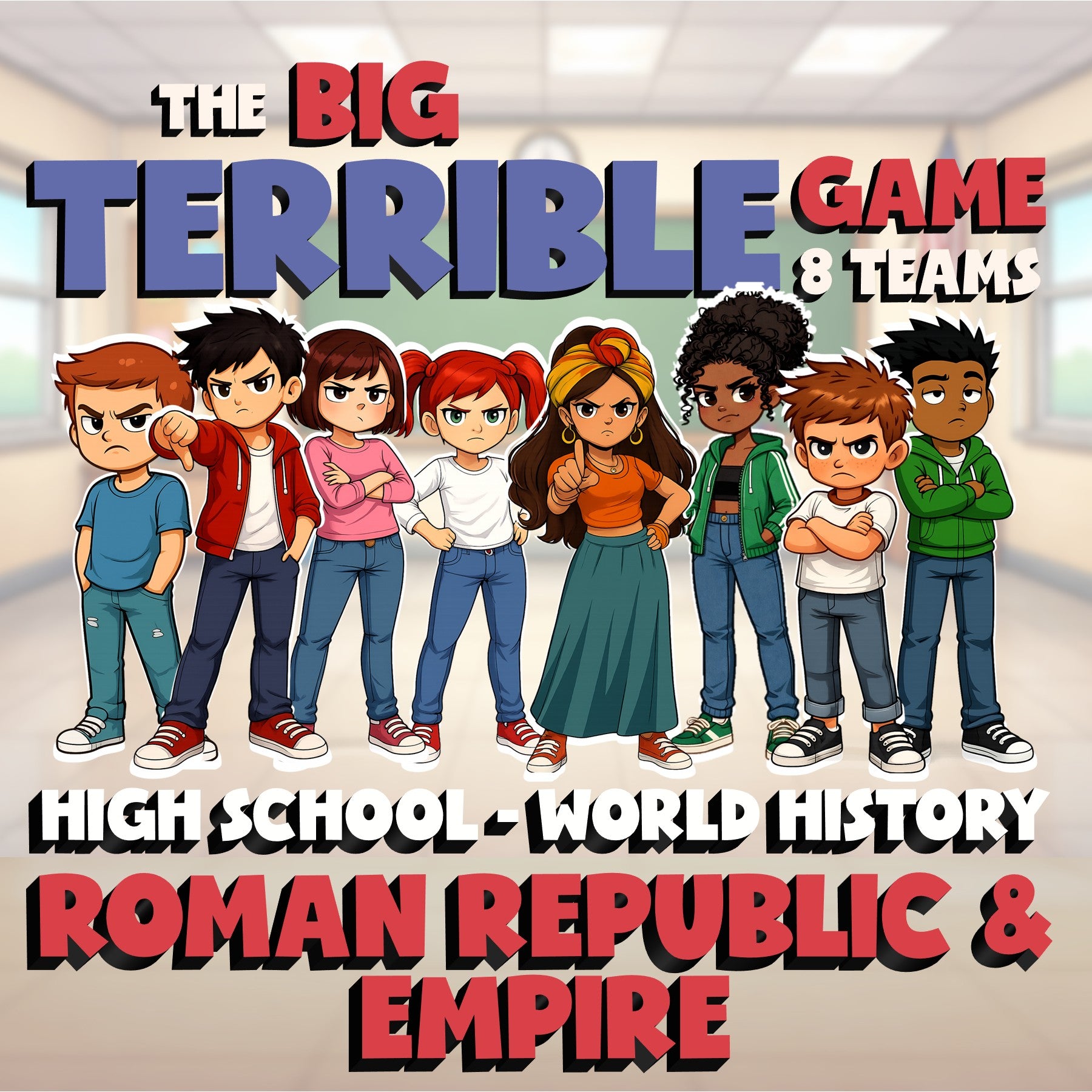 Roman Republic & Empire BIG TERRIBLE GAME - No Prep World History Review