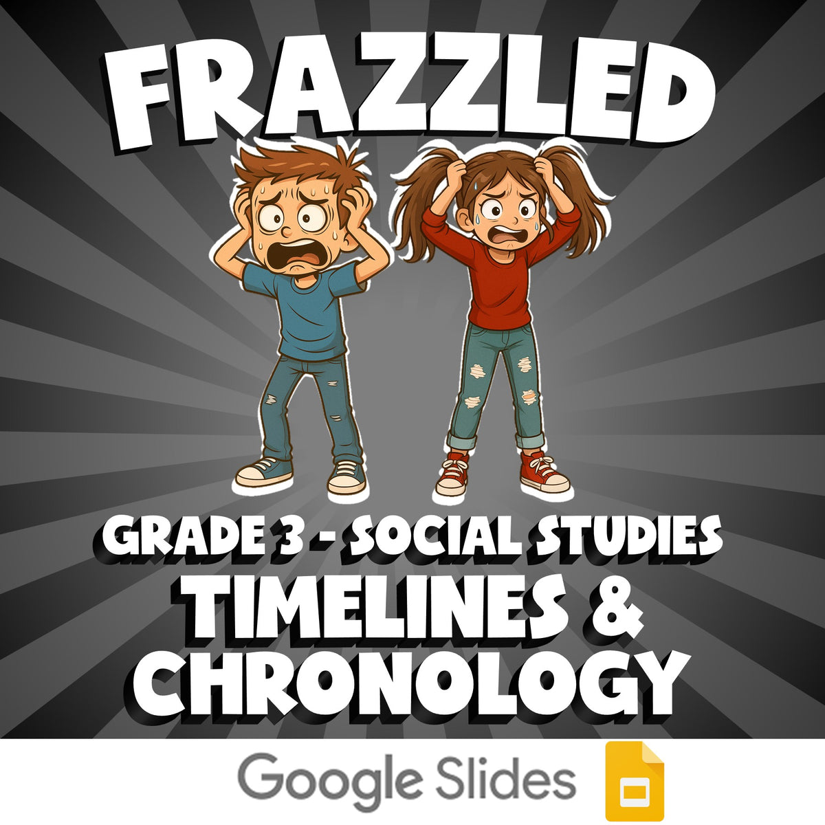 Timelines & Chronology FRAZZLED Socials Game - No Prep Grade 3 Review Activity