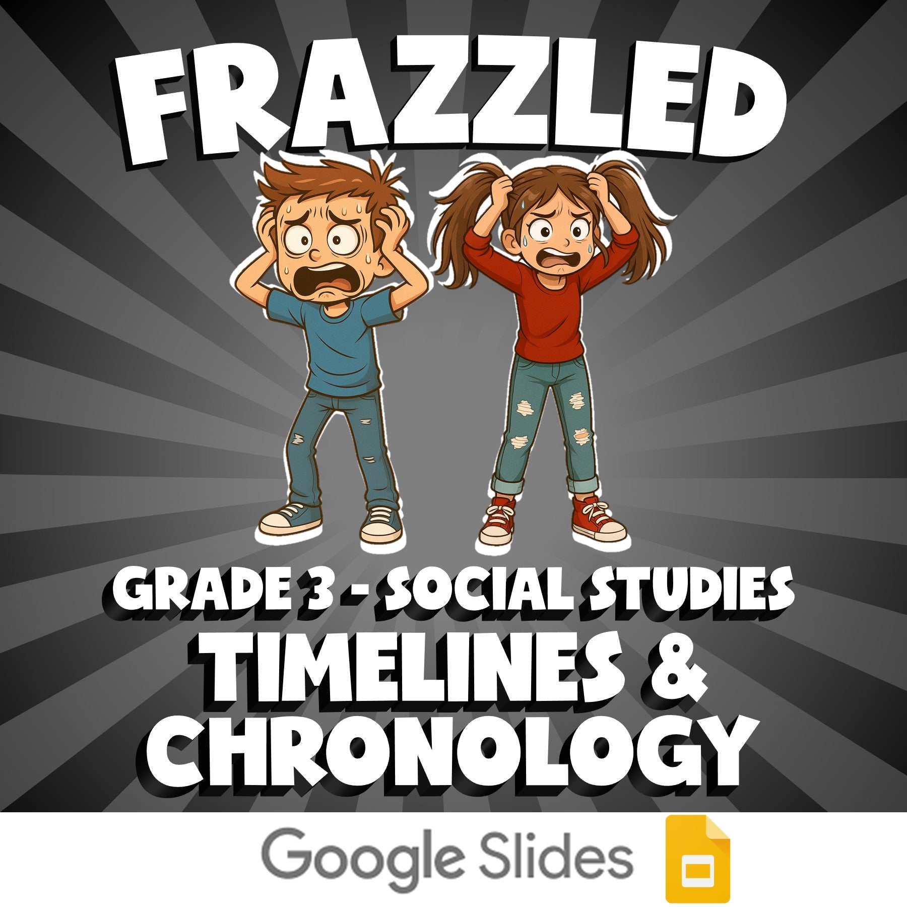 Timelines & Chronology FRAZZLED Socials Game - No Prep Grade 3 Review Activity