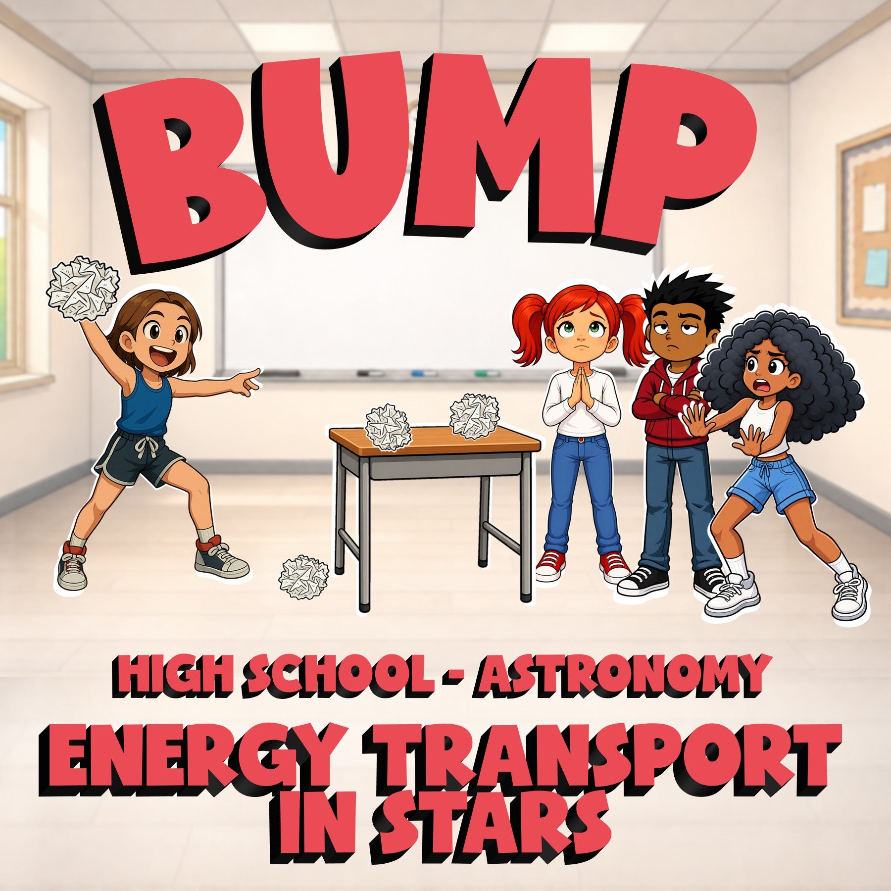Energy Transport in Stars BUMP Science Game - No Prep Astronomy Review Activity