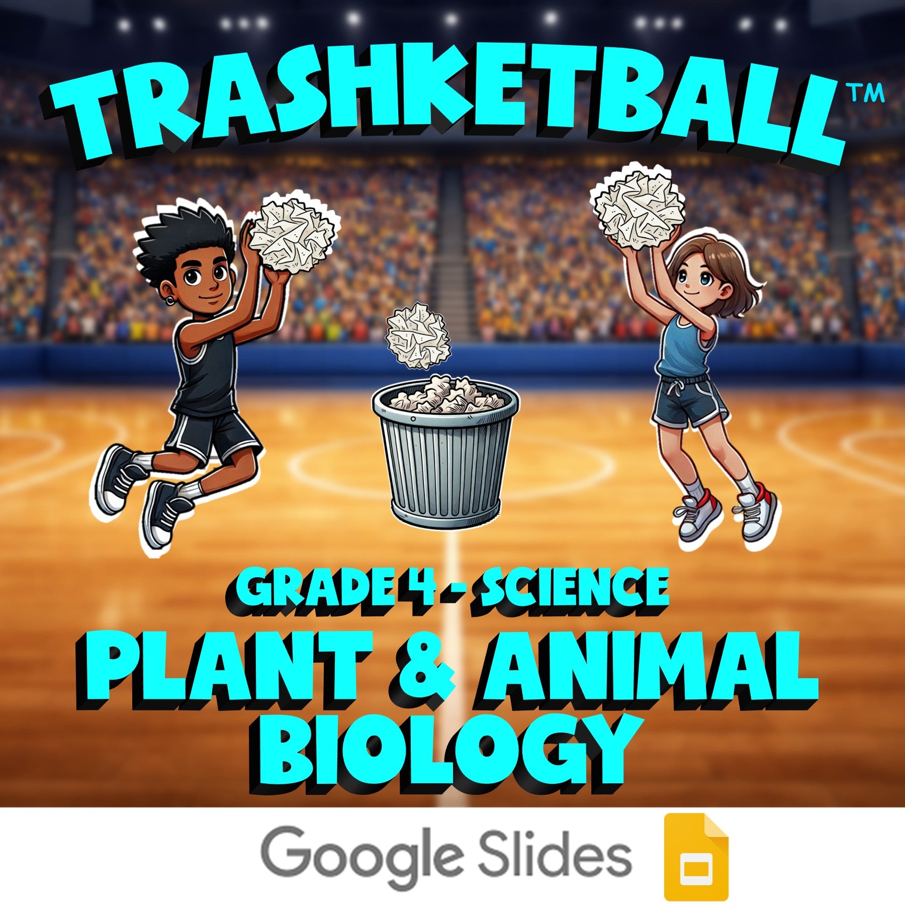 Plant & Animal Biology TRASHKETBALL Science Game - No Prep Grade 4 Review