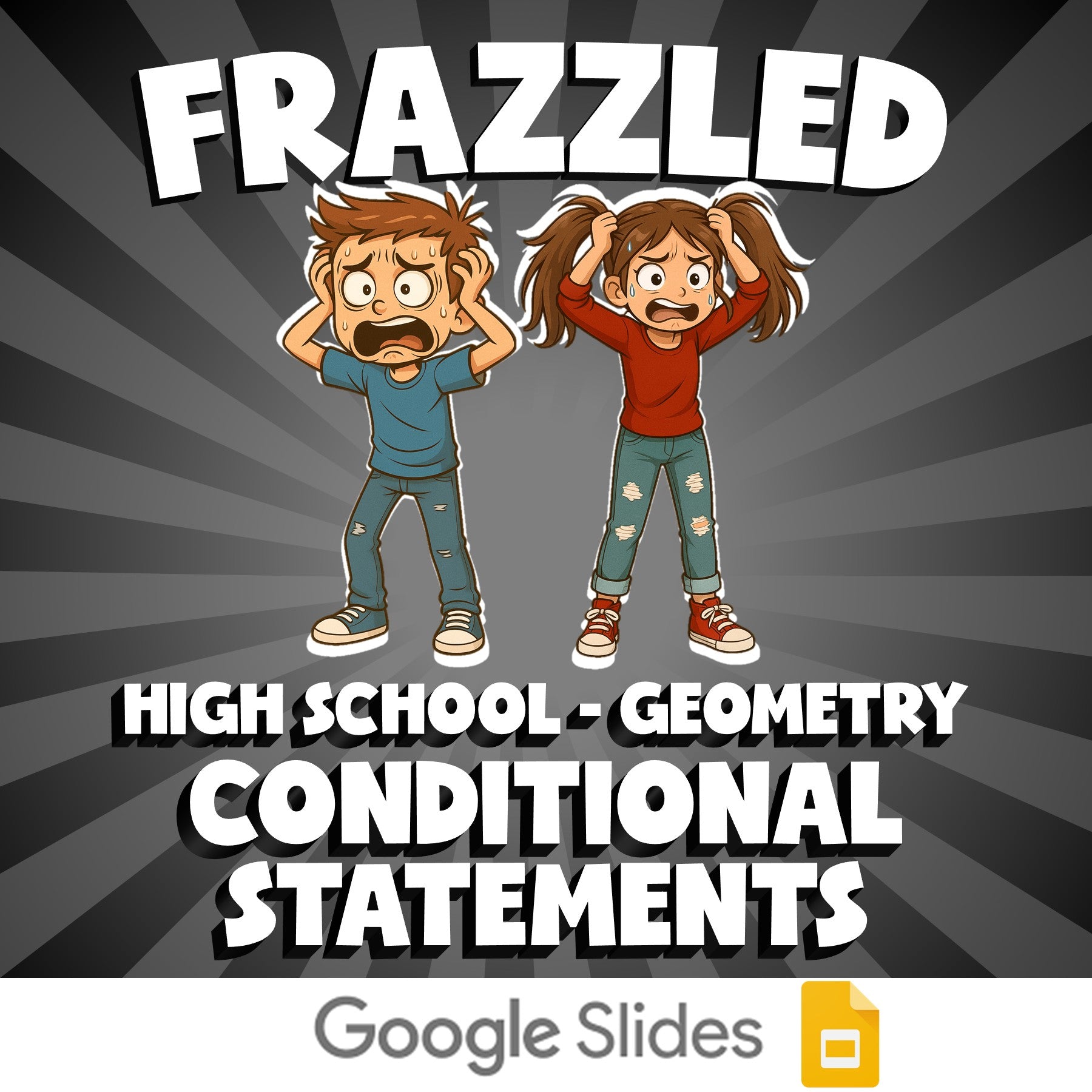 Conditional Statements FRAZZLED Math Game - No Prep Geometry Review Activity