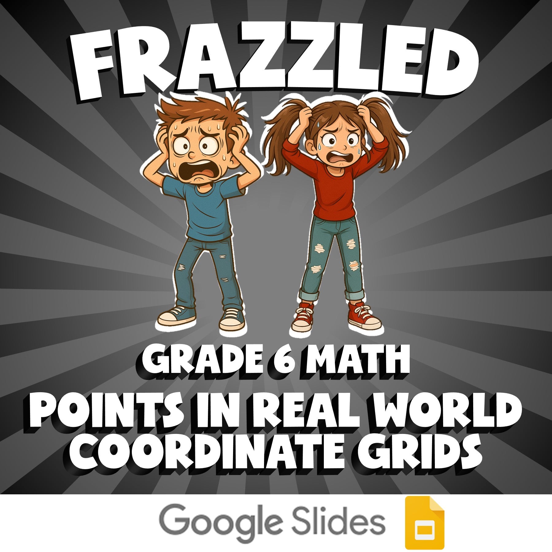 Points in Real World Coordinate Grids FRAZZLED Math Game - No Prep Grade 6