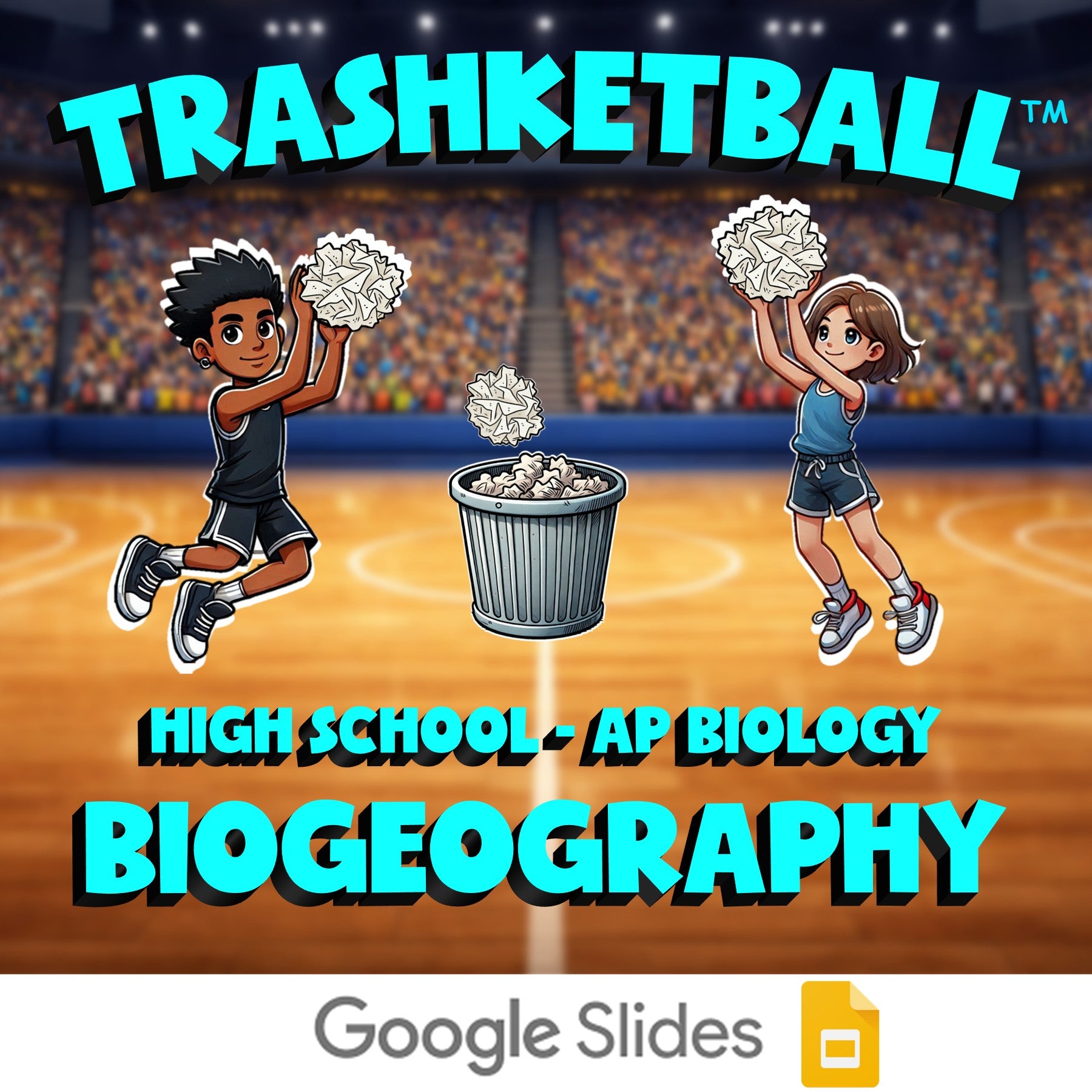 Biogeography TRASHKETBALL Science Game - No Prep AP Biology Review Activity