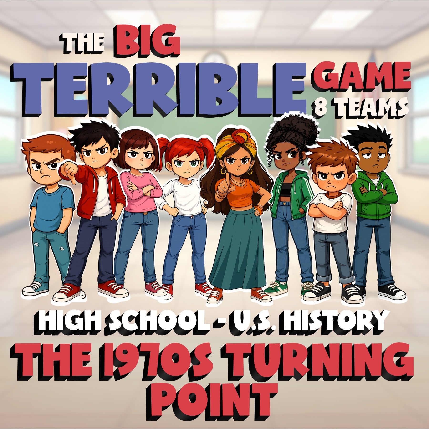 The 1970s Turning Point BIG TERRIBLE GAME - No Prep U.S. History Review Activity