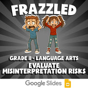 Evaluate Misinterpretation Risks FRAZZLED ELA Game - No Prep Grade 11 Review