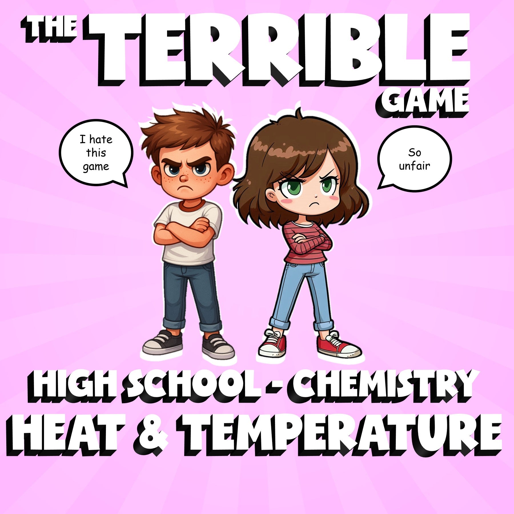 Heat & Temperature THE TERRIBLE GAME - No Prep Chemistry Science Review Activity