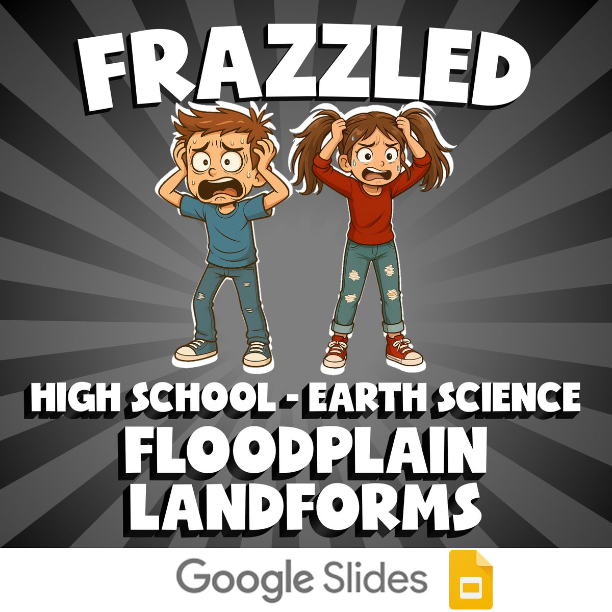Floodplain Landforms FRAZZLED Game - No Prep Earth Science Review Activity