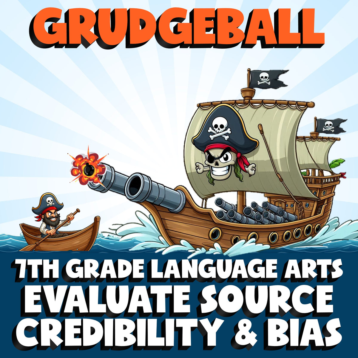 Evaluate Source Credibility & Bias GRUDGEBALL ELA Game - No Prep Grade 7 Review