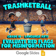 Evaluate Red Flags for Misinformation TRASHKETBALL ELA Game - No Prep Grade 10