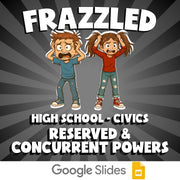 Reserved & Concurrent Powers FRAZZLED Civics Game - No Prep Review Activity