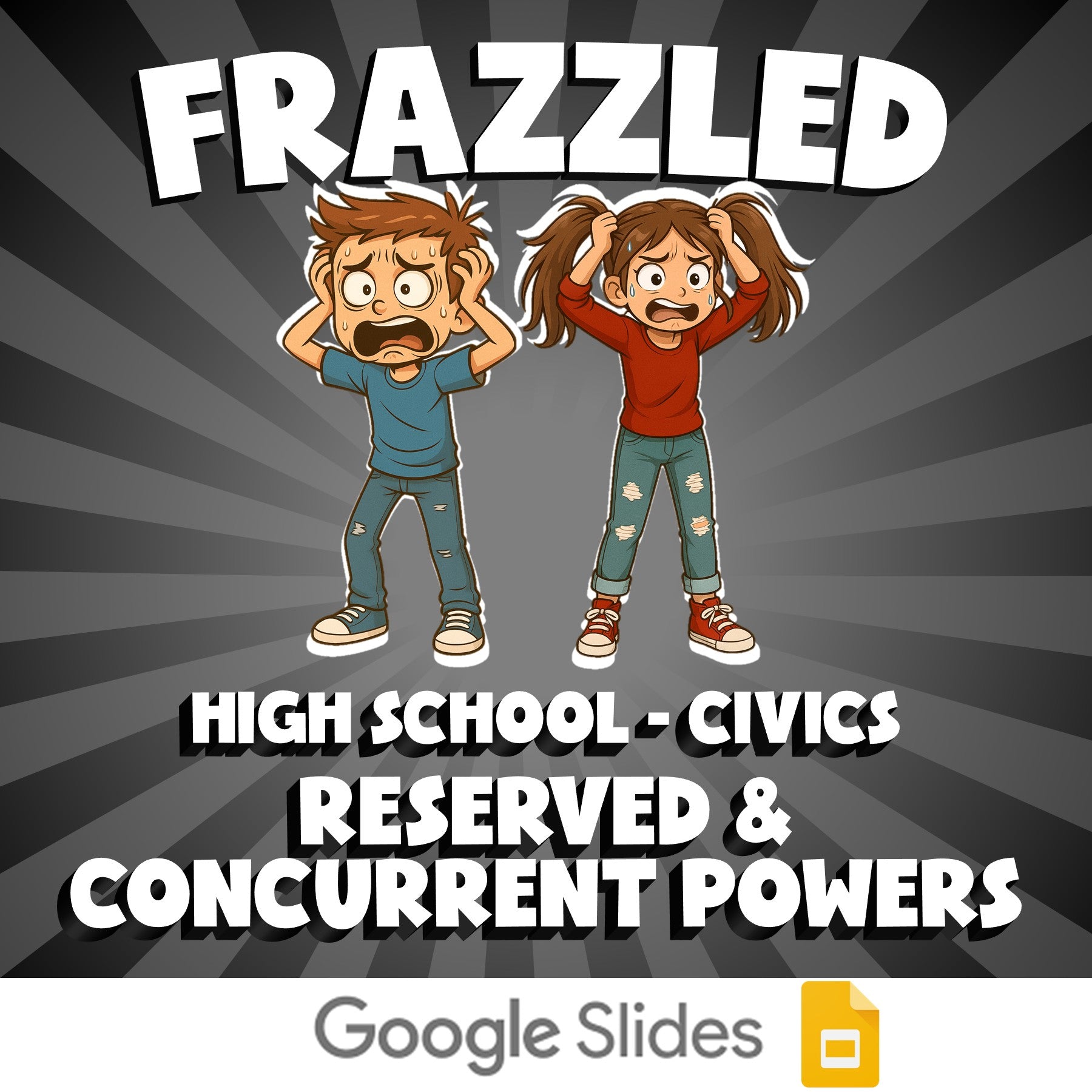 Reserved & Concurrent Powers FRAZZLED Civics Game - No Prep Review Activity