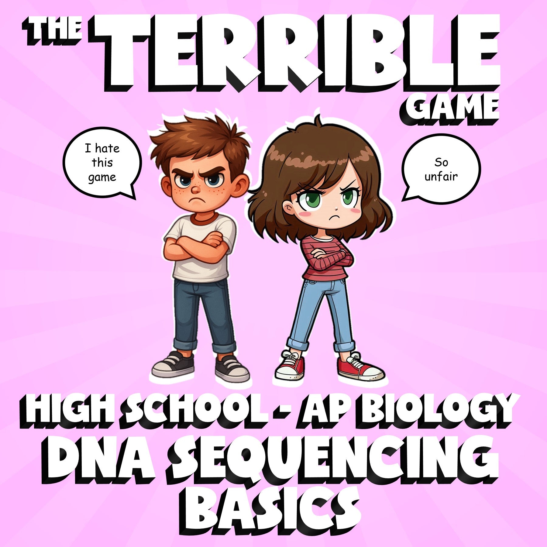 DNA Sequencing Basics THE TERRIBLE GAME - No Prep AP Biology Science Review