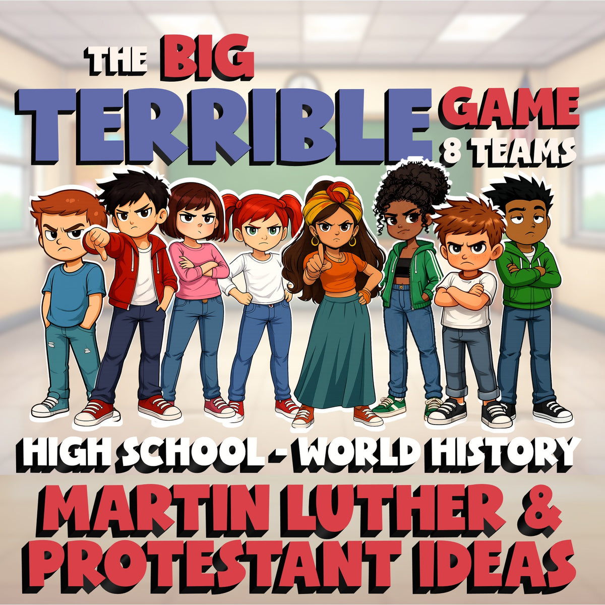 Martin Luther & Protestant Ideas BIG TERRIBLE GAME - World History Review