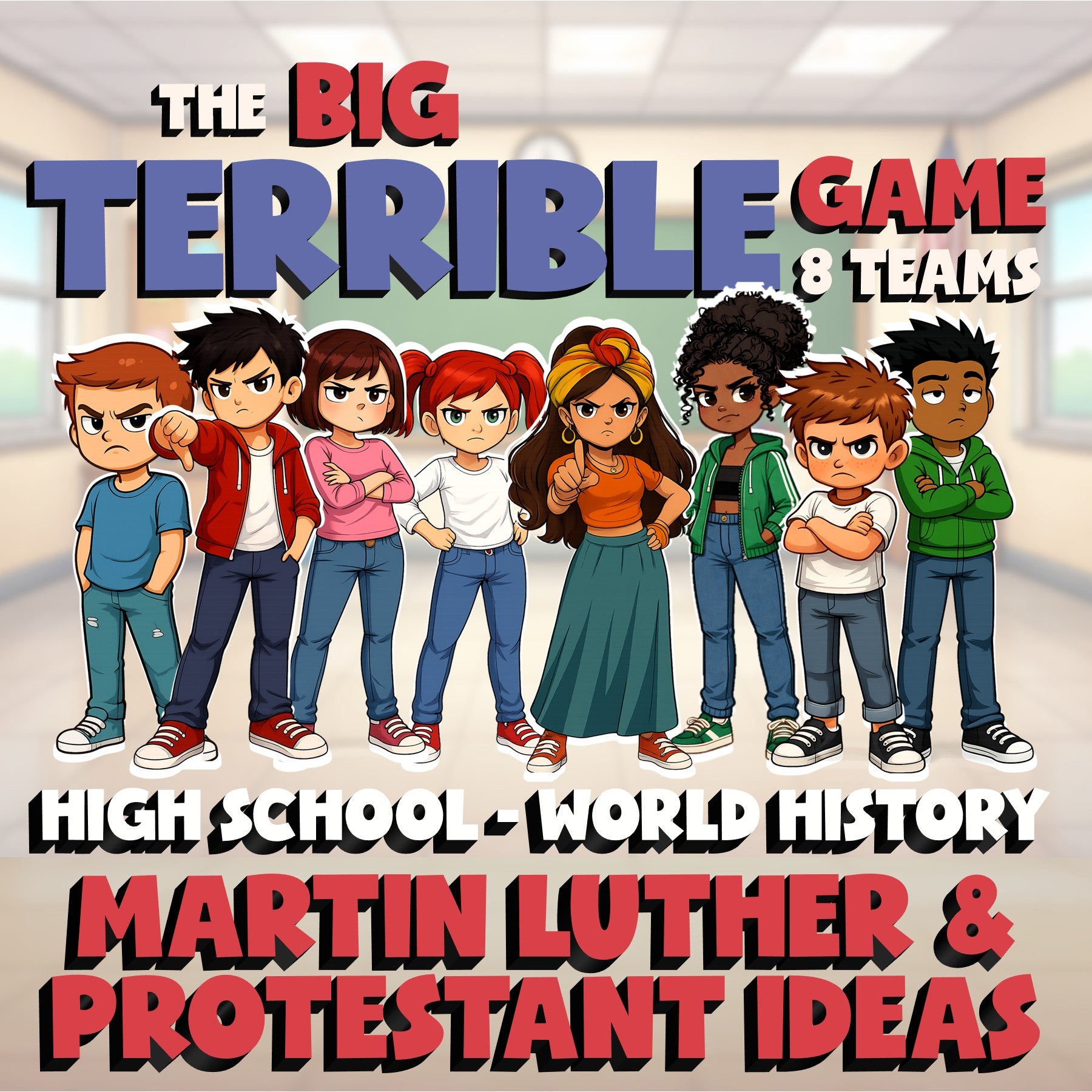 Martin Luther & Protestant Ideas BIG TERRIBLE GAME - World History Review