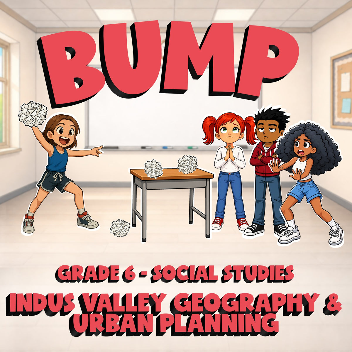 Indus Valley Geography & Urban Planning BUMP Socials Game - No Prep Grade 6