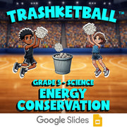 Energy Conservation TRASHKETBALL Science Game - No Prep Grade 5 Review Activity