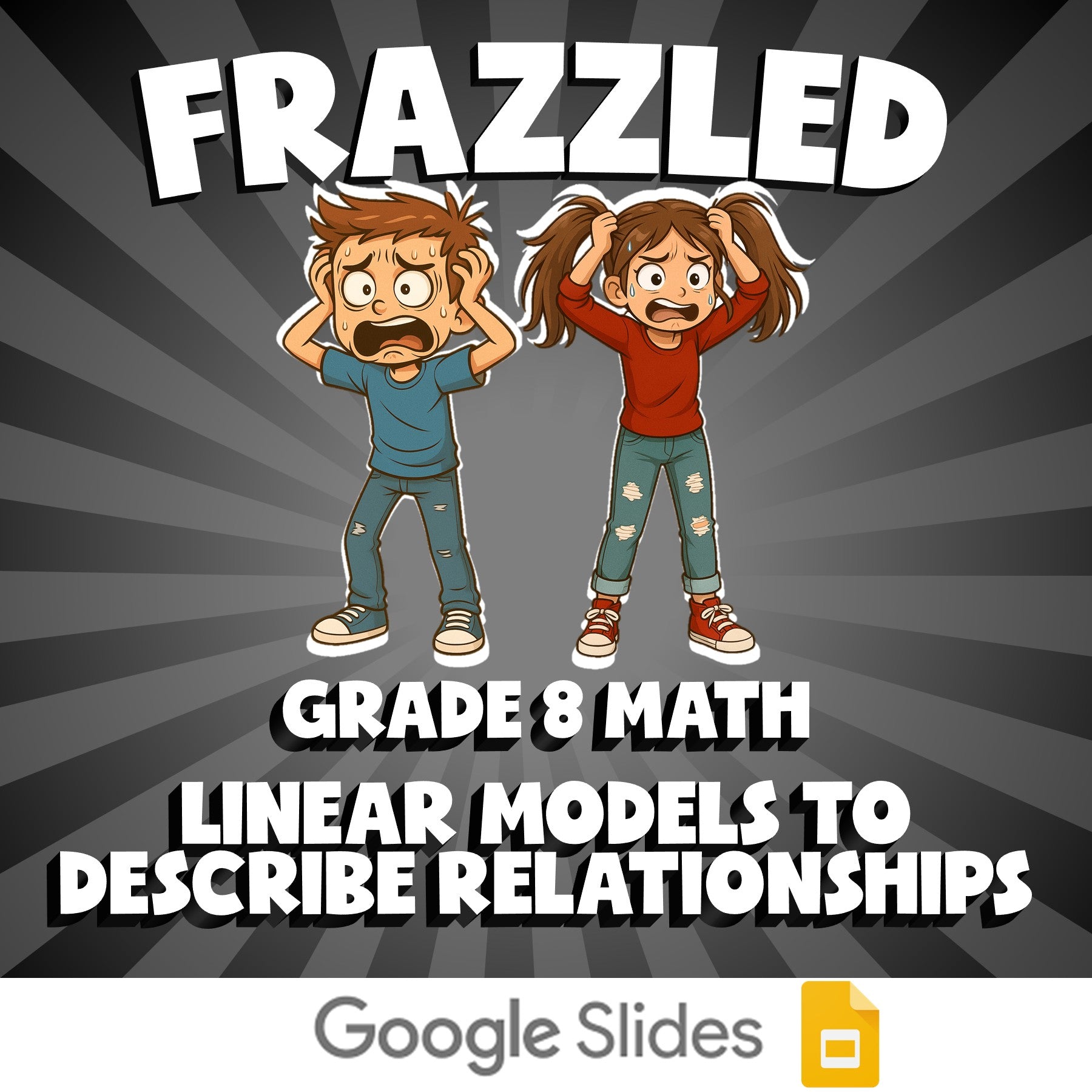 Linear Models to Describe Relationships FRAZZLED Math Game - No Prep Grade 8