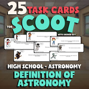 Definition of Astronomy SCOOT TASK CARDS Science Game - No Prep Astronomy Review