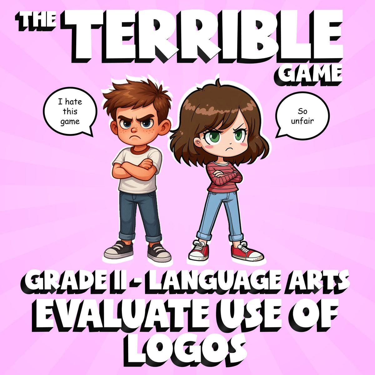 Evaluate Use of Logos THE TERRIBLE GAME - No Prep Grade 11 ELA Review Activity