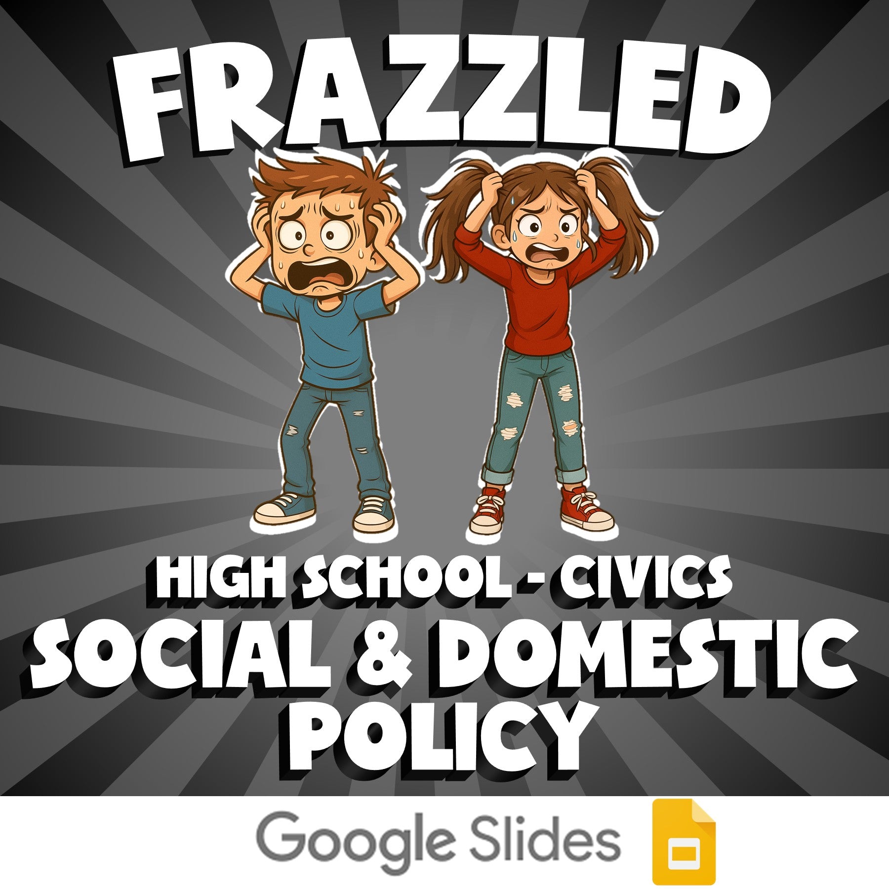 Social & Domestic Policy FRAZZLED Civics Game - No Prep Review Activity