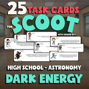 Dark Energy SCOOT TASK CARDS Science Game - No Prep Astronomy Review Activity