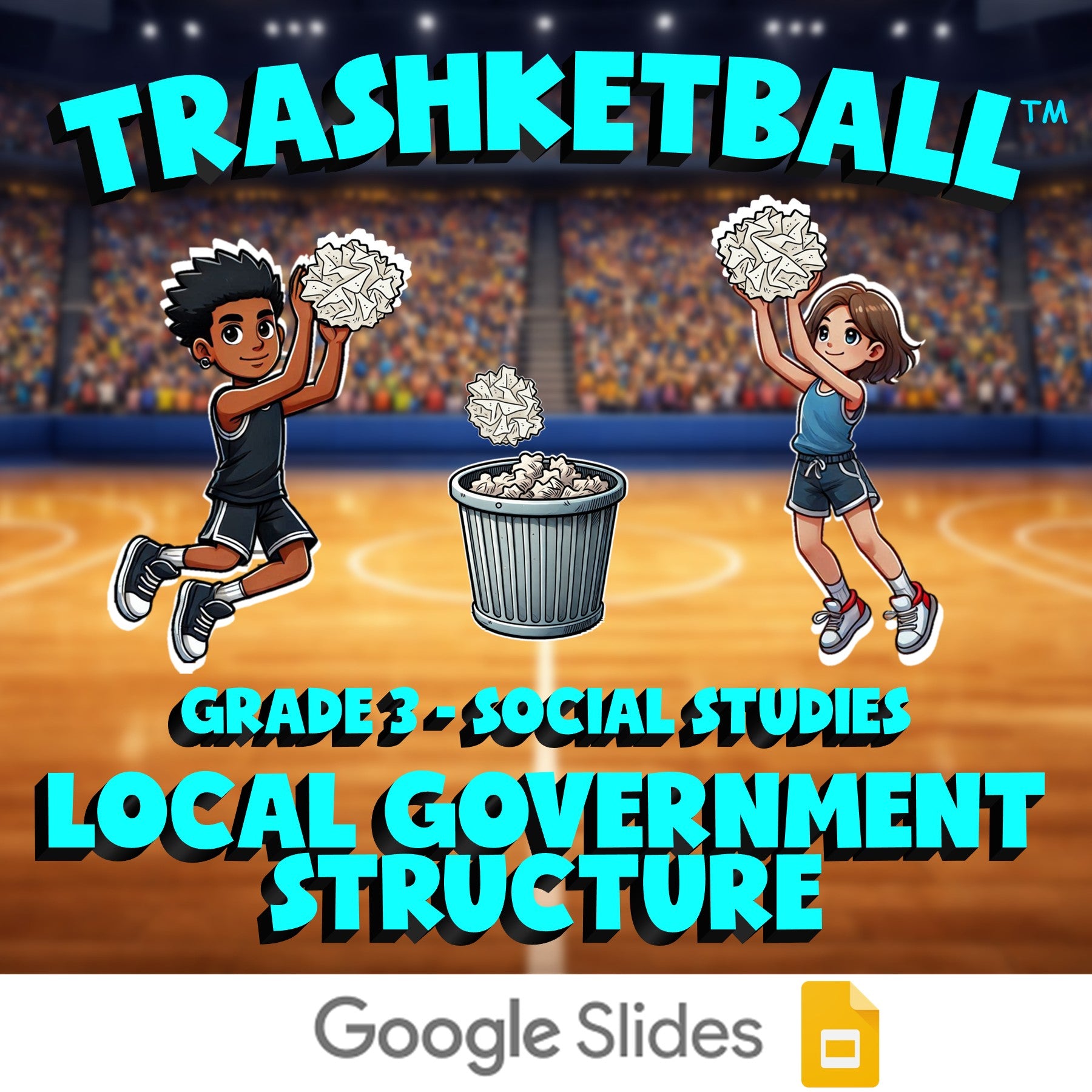 Local Government Structure TRASHKETBALL Socials Game - No Prep Grade 3 Review