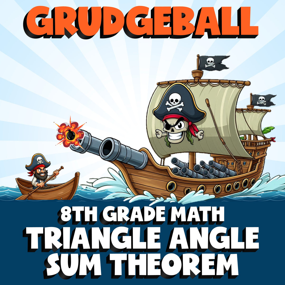 Triangle Angle Sum Theorem GRUDGEBALL Math Game - No Prep Grade 8 Review