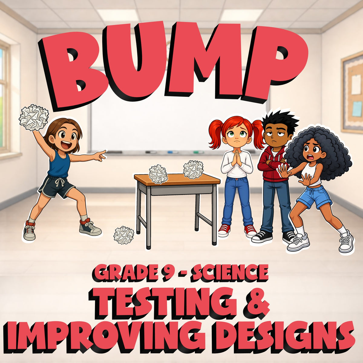 Testing & Improving Designs BUMP Science Game - No Prep Grade 9 Review Activity